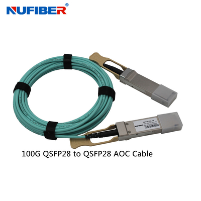Optisches 100G aktives kupfernes Kabel AOC QSFP28 zu QSFP28 4x25Gbps