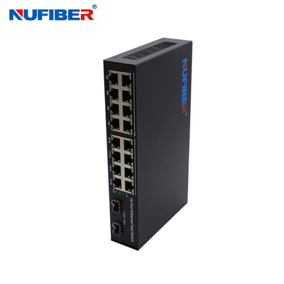 DC12V-Gigabit SFP-Ethernet-Schalter 16x10/100/1000M bis 2x1000M SFP UTP