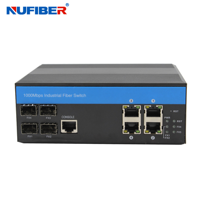 Gehandhabter industrieller Portschalter IP44 4 mit 4 Sfp 4 KV Ethernet-Überspannungsschutz