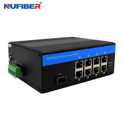 Industrieller gehandhabter Gigabit Ethernet-Schalter mit 8 UTP 1 SFP-Hafen