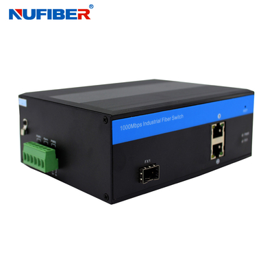 Gehandhabter industrieller Schalter SNMP telnet NETZ mit 2 UTP 1 SFP-Hafen