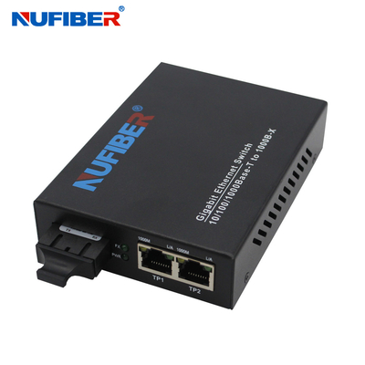 RoHS genehmigte Port-Schalter-Einmodenfaser-Konverter des Ethernet-2