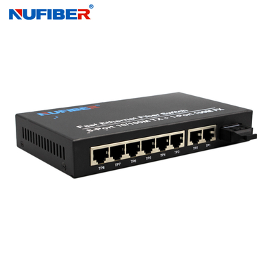 Port-Schalter Ethernet-10 100M 8 mit Faser Port-Inspektion 1310nm 20km
