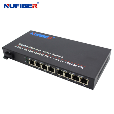 1000M 8 Port-Ethernet-Schalter 1310nm 20km der Faser-Rj45 Soem-ODM stützte sich