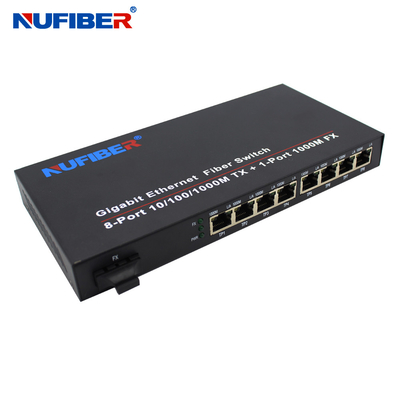 1000M 8 Port-Ethernet-Schalter 1310nm 20km der Faser-Rj45 Soem-ODM stützte sich