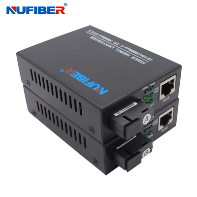 Nufiber-Gigabit-Medien-Konverter 10/100/1000M Simplex Single Mode Sc 1310nm/1550nm