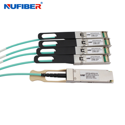 Passives kupfernes Kabel 100G QSFP28 Nufiber AOC zu Ausbruch 4x25G SFP28