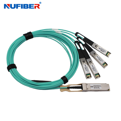Passives kupfernes Kabel 100G QSFP28 Nufiber AOC zu Ausbruch 4x25G SFP28