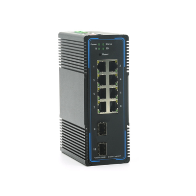 Industrielles Ethernet gehandhabter Schalter 8x10/100/1000base-T 2x1000base-X SFP+