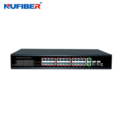 Gigabit Unmanaged ODM-Ethernet-Faser-Schalter POE 4 8 16 24 Häfen 10/100M 48V