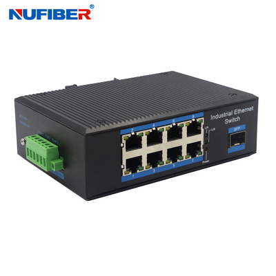 Industrieller Grad SFP schalten Gigabit Ethernet-Konverter 8 industrielles Port24V