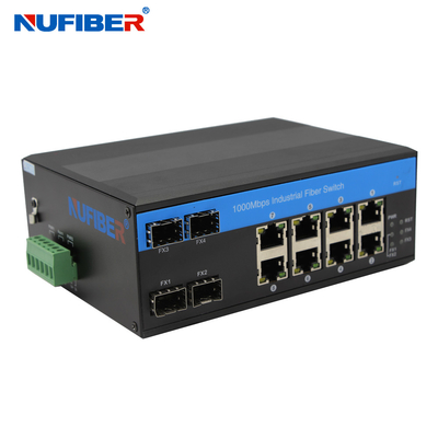Gehandhabter industrieller SFP-Ethernet-Schalter SFP zu 8 10/100/1000M UTP Hafen-Netz NETZ