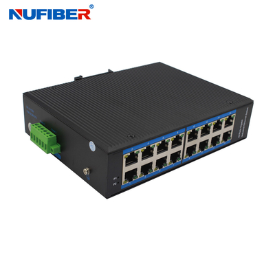 Außenindustrie POE Ethernet-Schalter 10/100Mbps 16 Ports POE Netzwerkschalter DC48V Stromversorgung