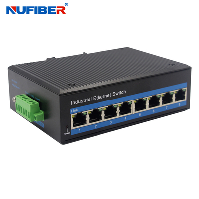 Industrieller Gigabit Ethernet-Portschalter des Lärm-Schienen-Unmanaged industrielle Schalter-8