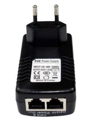 10/100M 48V 0.5A Ethernet-Stromversorgung EU POE für Überwachungskamera