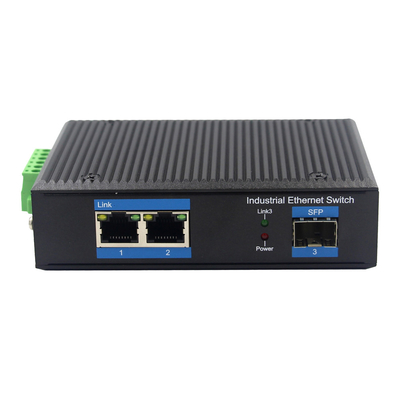 SFP zu 2 UTP Lärm-Schienen-industriellem Ethernet-Schalter 10/100/1000M