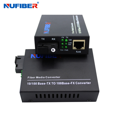 10/100M Fiber Media Converter einzelner Faser-Monomode- 1310/1550nm 20km schneller Inspektions-Medien-Konverter